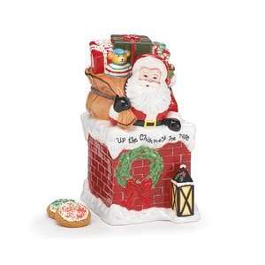 Night Before Christmas Santa Cookie Jar/Food Container  
