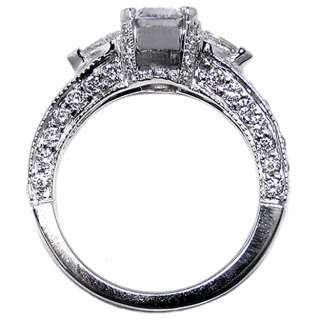 24 Carat Cushion Cut Diamond Engagement Ring E IF  