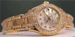   Yellow Gold Pearlmaster MOP Diamond Dial and Bracelet   80298  
