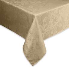   PROOF Silky Gold Damask 60 x 84 Tablecloth NIP 047596208991  
