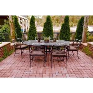  Three Coins Oval Patio Table Set Leon Oval Dining Table 