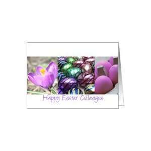  colleague happy easter  purple easter collage Card 