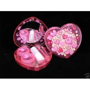   Pink Heart Shape Balloon Contact Lens Travel Care Kit: Everything Else
