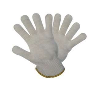12 pairs, String Knit Work Glove   Natural 7 Gauge Cotton/Polyester (X 