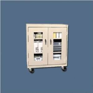   Counter Height Clear View Two Shelf (Deep) Mobile Storage Office