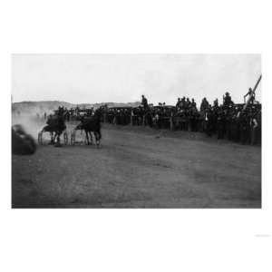  Horse Carriage Race   Ekalaka, MT Premium Poster Print 