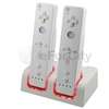 Dual Charging Station+USB Ethernet LAN Adapter For Nintendo Wii  