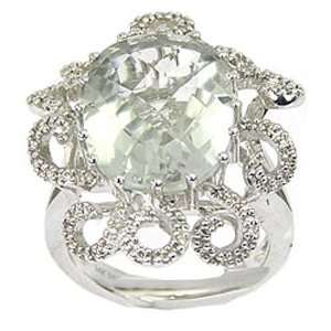    Mint Quartz and Diamond Ring   8 DaCarli Diamond Jewels Jewelry