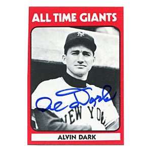  Alvin Dark Autographed/Signed Card