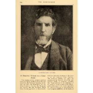  1908 Print Augustus Saint Gaudens Art Sculptor Tribute 