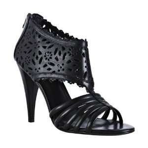   la Victoire black cutout leather Bridgette sandals 