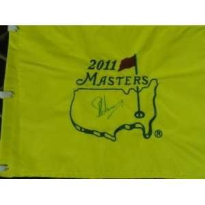 Charl Schwartzel Signed 2011 Masters Flag Rare   Autographed Pin Flags