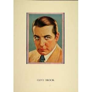  1930 Print Clive Brook Paramount Film Movie Star Actor 
