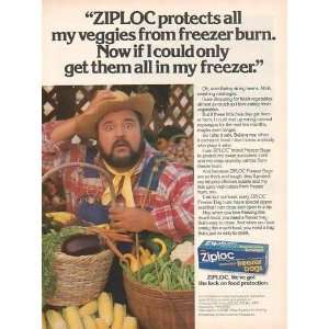  1987 Dom DeLuise Photo Ziploc Heavy Duty Freezer Bag Print 
