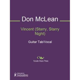   (Starry, Starry Night) Sheet Music (Guitar Tab/Vocal) Don McLean