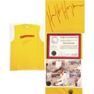 Hulk Hogan Autographed Hulkamania Yellow Tank Top