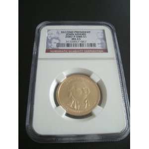 2007 P SMS $1 John Adams President Dollar NGC MS65 Presidential Coin