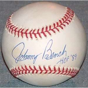  Autographed Johnny Bench Ball   HOF   Autographed 