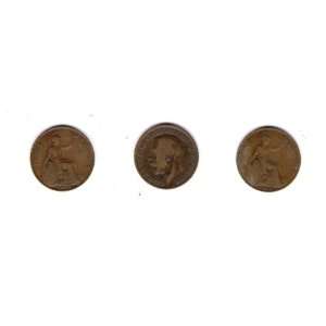  Three Pennies of King George V 