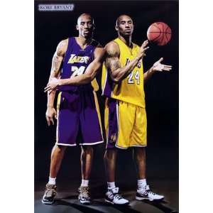 Kobe Bryant POSTER 23.5 x 34 seeing double Lakers basketball star