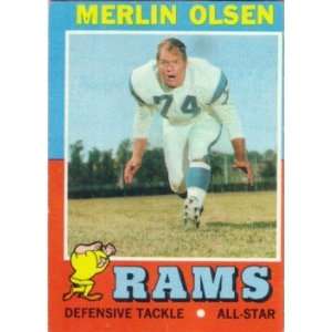 Merlin Olsen Rams 1971 Topps card #125 Ex to ExMt