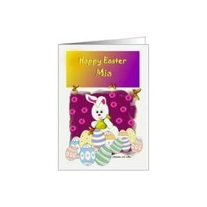  Happy Easter Mia / Easter Bunny Coloring Eggs Card: Health 
