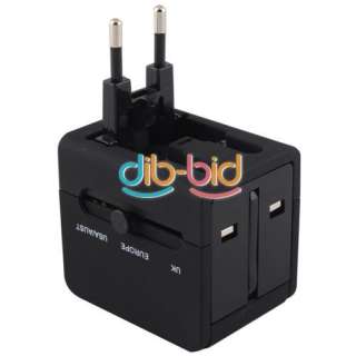   Universal Power Adapter Socket AU/EU/US/UK Dual USB Port #3  