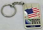33667 USA RUGBY WORLD CUP 2011 RWC JERSEY FLAG KEY RING