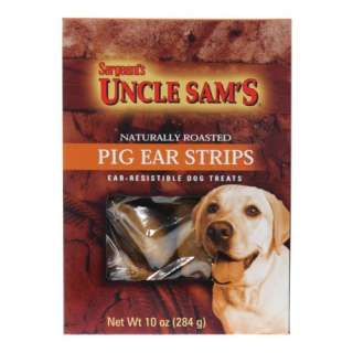 Sergeants Uncle Sams Naturally Roasted Pig Ear Strips 073091327943 