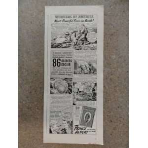 Prince Albert the national Joy Smoke,Vintage 40s print ad (Wonders of 