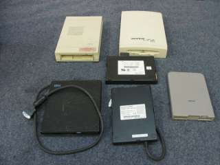 Lot (6) External Disk Drives (4) Floppy, Laptop  
