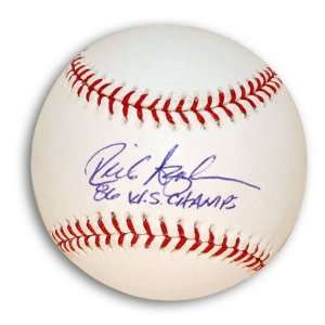 Rick Aguilera Autographed Baseball  Details 86 W.S. Champs 