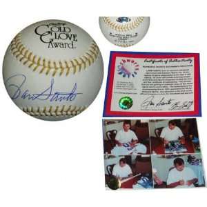 Ron Santo Autographed Gold Glove Baseball