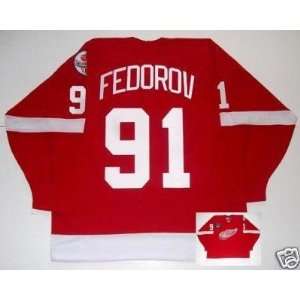 SERGEI FEDOROV Detroit Red Wings Jersey 1998 CUP PATCH   X Large