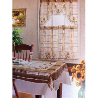   Tablecloth 60x84 Embroidered Gold Flower table cloth cover  