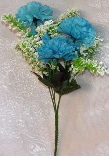   TURQUOISE BLUE ~ Silk Wedding Flowers Bouquets Centerpieces DIY  