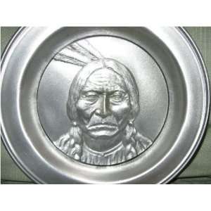  Chief Sitting Bull Pewter Plate (Hudson Pewter 