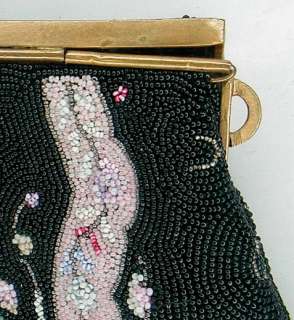 VINTAGE BEADED PURSE LOT OF TWO 1 FRENCH 1 JOSEF FRANCE  