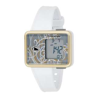 Freestyle Womens Tetra Digital Display White Polyurethane Strap Watch 
