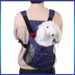Blue Pet Cat Dog Pocket Shoulder Bag Front Carrier Tote  