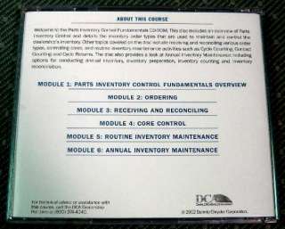 Daimler Chrysler Part Inventory Control Fundamentals CD  