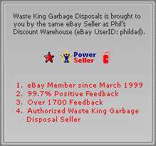 Garbage Disposer, 8000 1HP items in Waste King Garbage Disposals store 