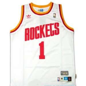 Tracy McGrady #1 Houston Rockets Hardwood Classics NBA Jersey White 