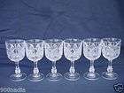 24% LEAD CRYSTAL WINE WATER GLASSES/GOBLETS SET OF 6  
