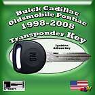PK3 Transponder Ignition Door Key Blank Free Shipping Buick Caddy Olds 