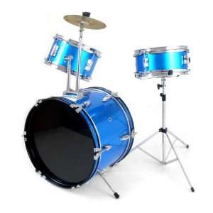  Titan 3 Piece Junior Drum Set Metallic Blue: Musical 