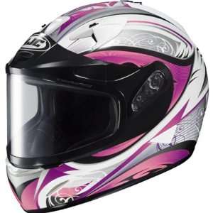  HJC IS 16 LASH Pink Full Face Snow Helmet with Dual Lens 