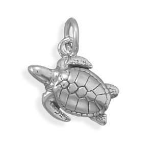  Oxidized Sea Turtle Charm Jewelry