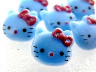 50 MIX HELLO KITTY BOW SHANK PLASTIC BUTTON CRAFT A295  