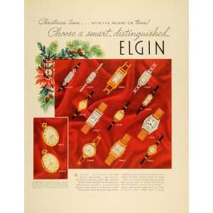  1936 Ad Elgin Wrist Watch Time Christmas Pocket Watches 